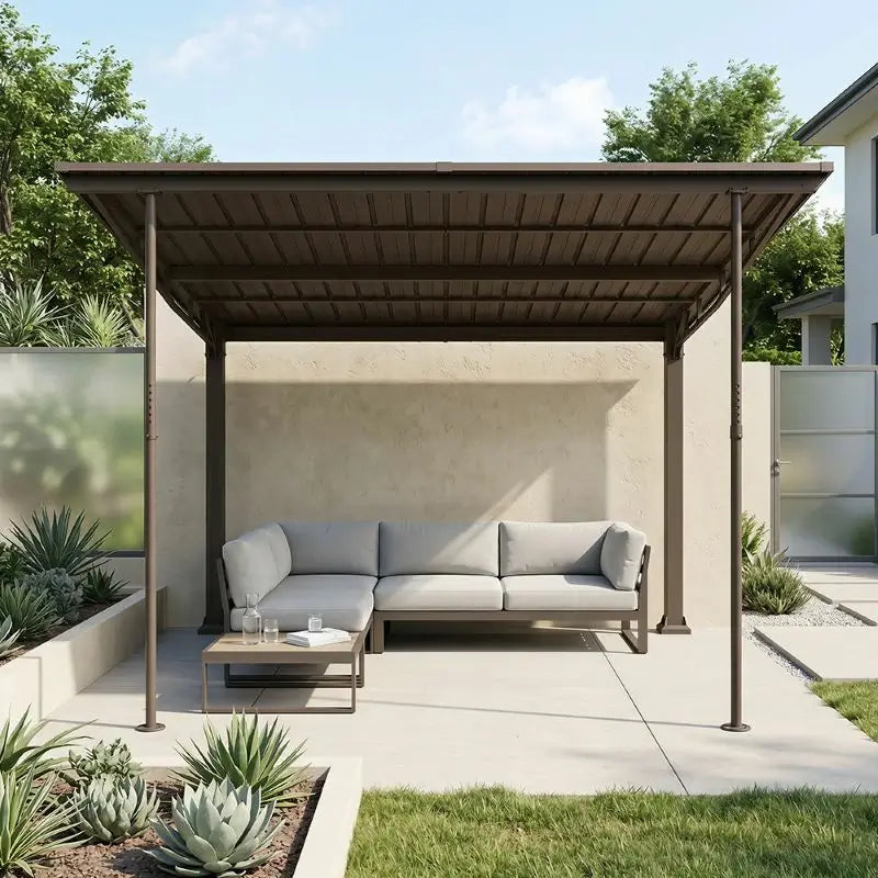 Domi Freestanding Gazebo with Slanted Roof#Size_10'x10'