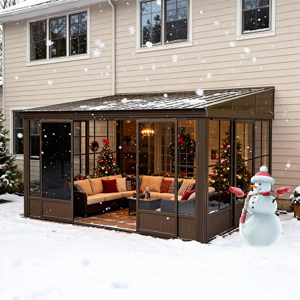 Wall Mounted Sunroom with Side Door