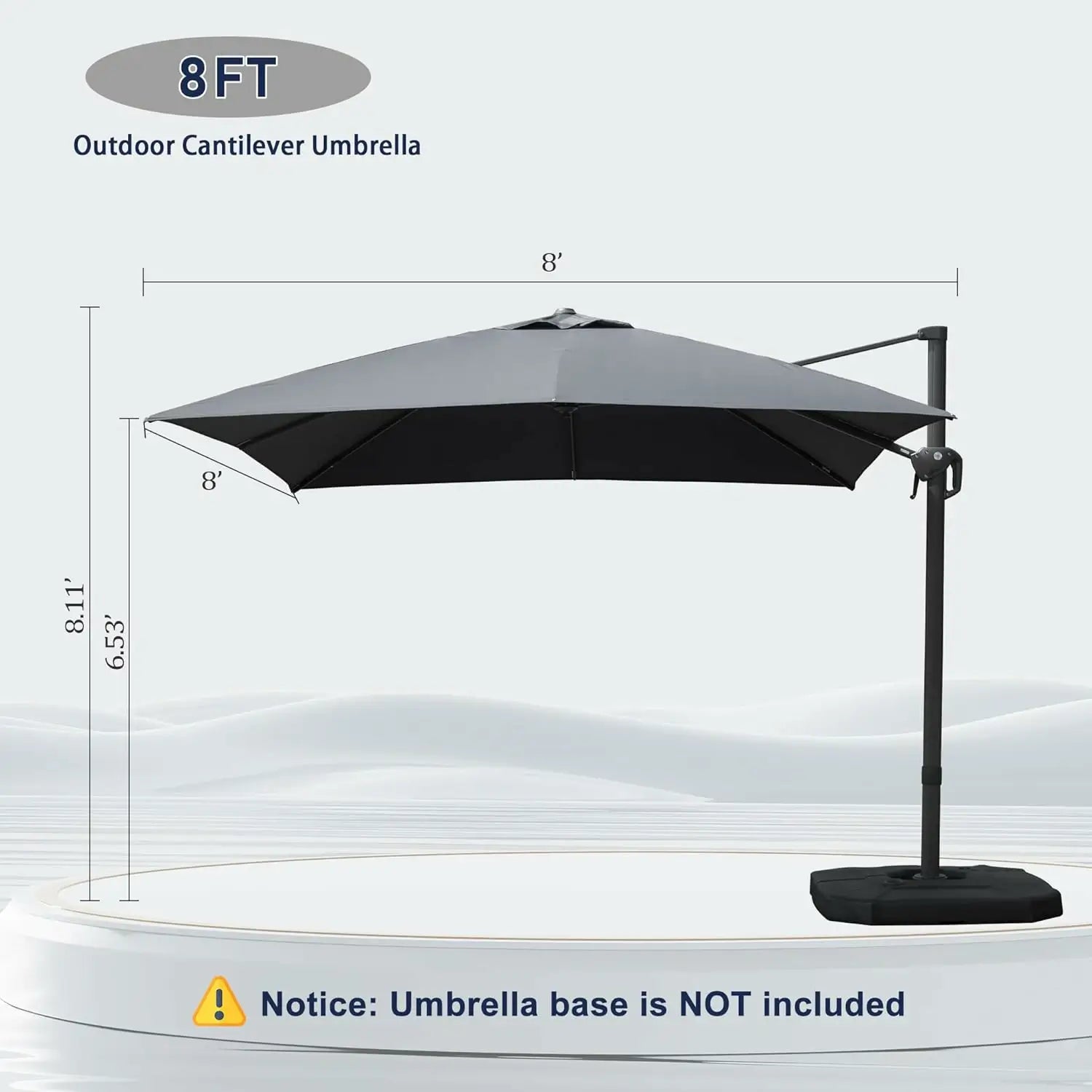 domi cantilever umbrella #size_8'x8'