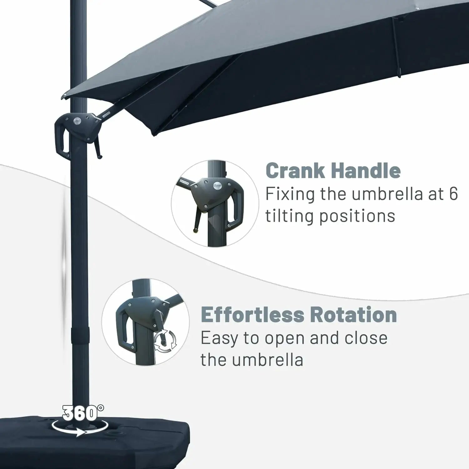 domi cantilever umbrella #size_8'x8'