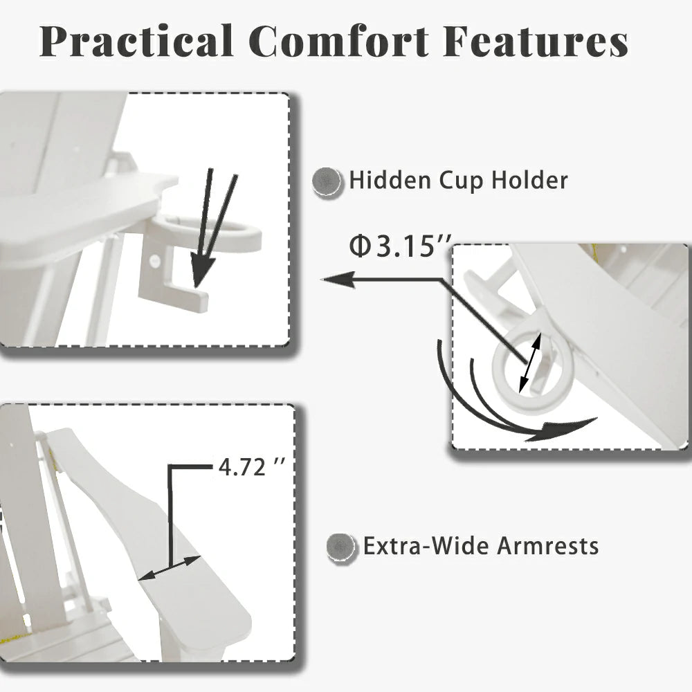 Domi Outdoor Living Adirondack Chairs#color_white