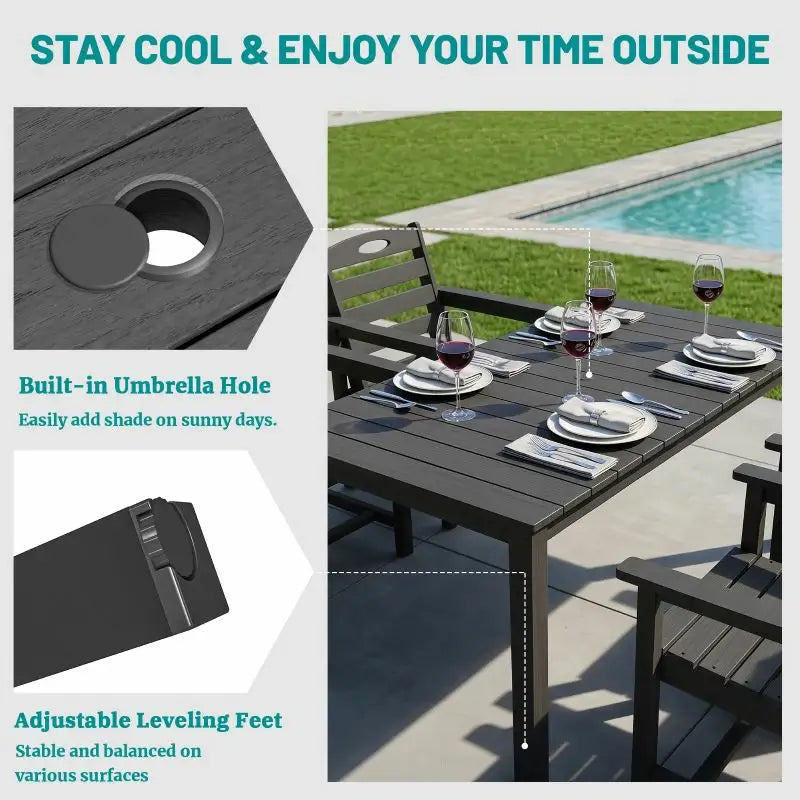 HDPE Barstools and Table Set#color_black