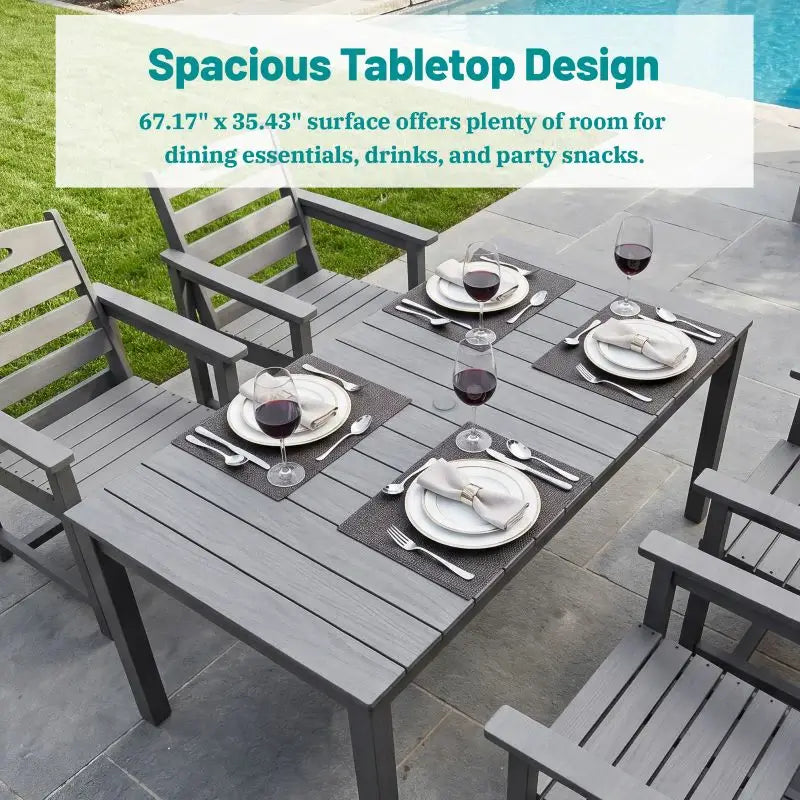 HDPE Barstools and Table Set#color_gray