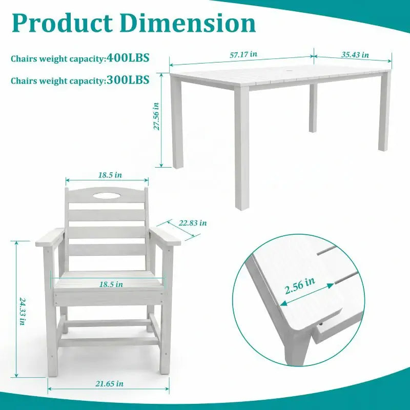 HDPE Barstools and Table Set#color_white