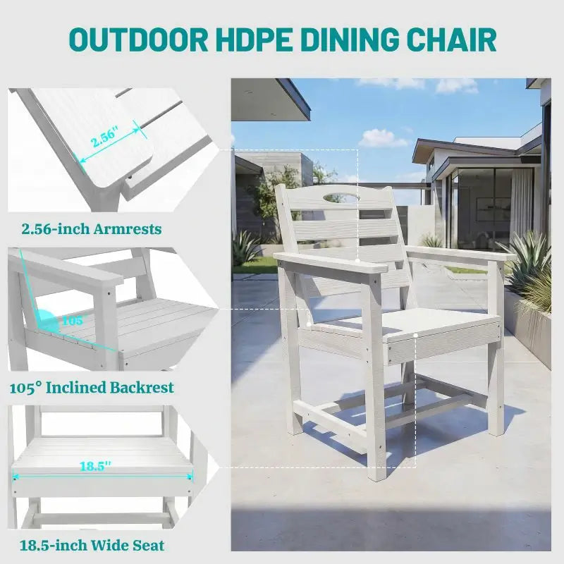 HDPE Barstools and Table Set#color_white