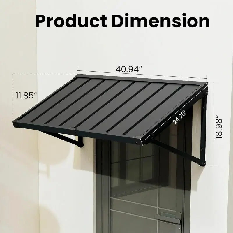 Metal Window Awnings#size_40.94" W x 24.2" D x 18.98" H