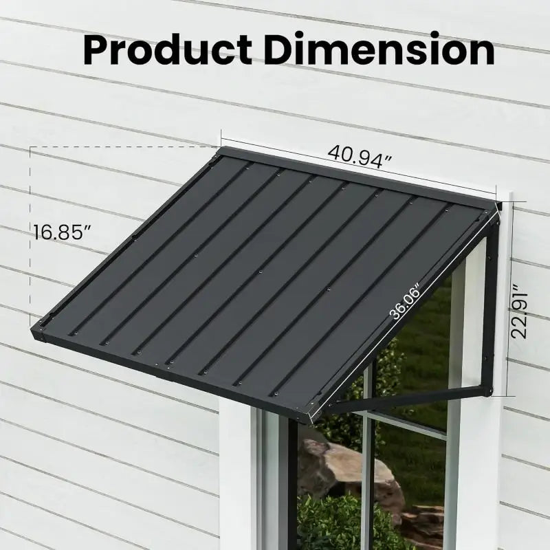 Metal Window Awnings#size_40.94" W x 36" D x 22.91" H