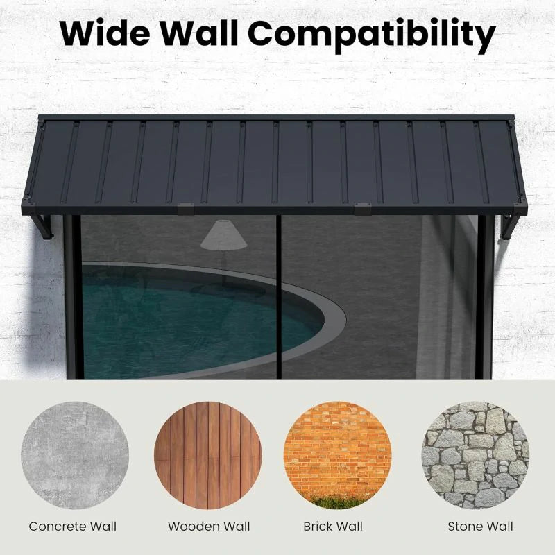 Gray Metal Window Awnings#size_70.63" W x 24" D x 18.94" H