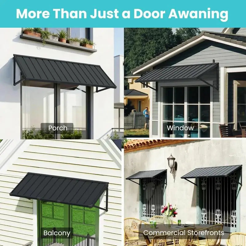 Gray Metal Window Awnings#size_70.63" W x 24" D x 18.94" H