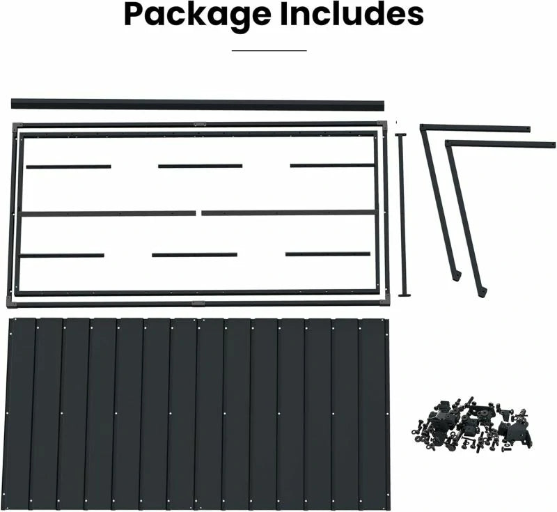 Gray Metal Window Awnings#size_70.55" W x 36" D x 22.91" H