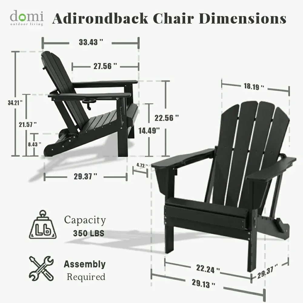 Domi Outdoor Living Adirondack Chairs#color_black