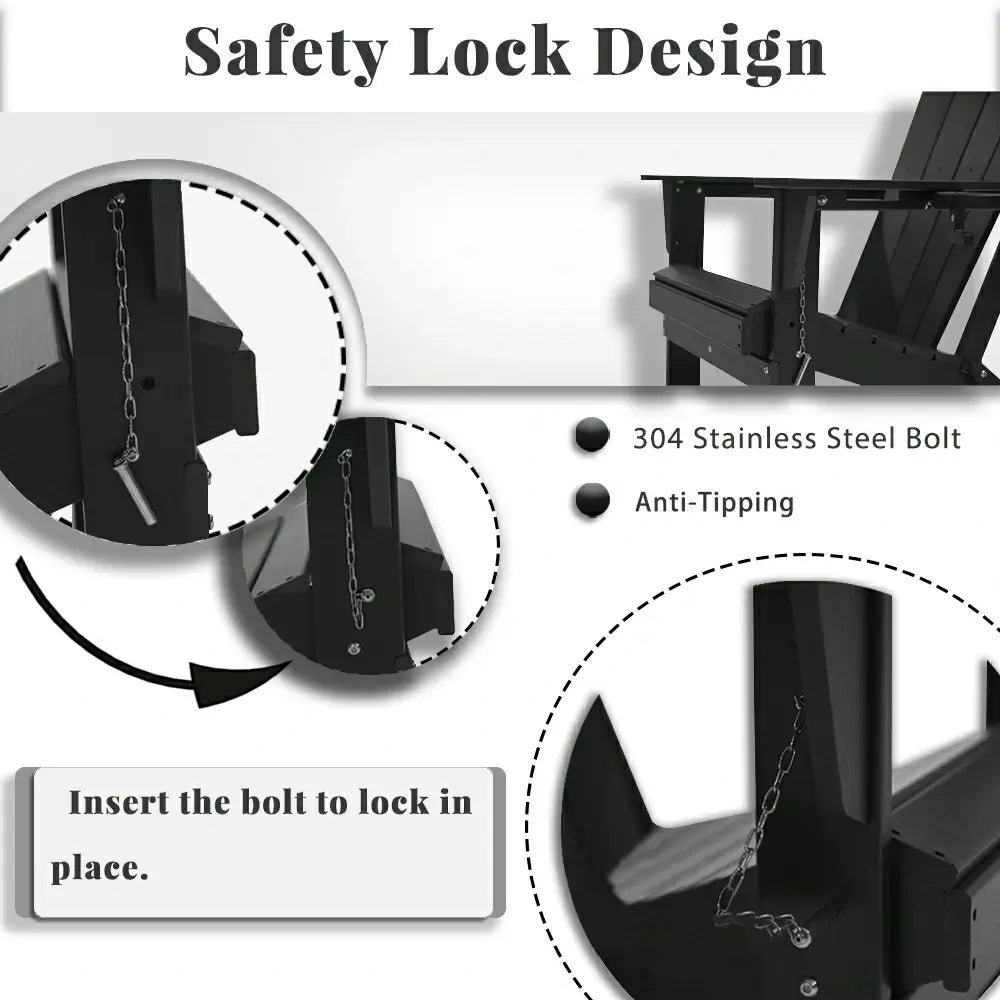 Domi Outdoor Living Adirondack Chairs#color_black