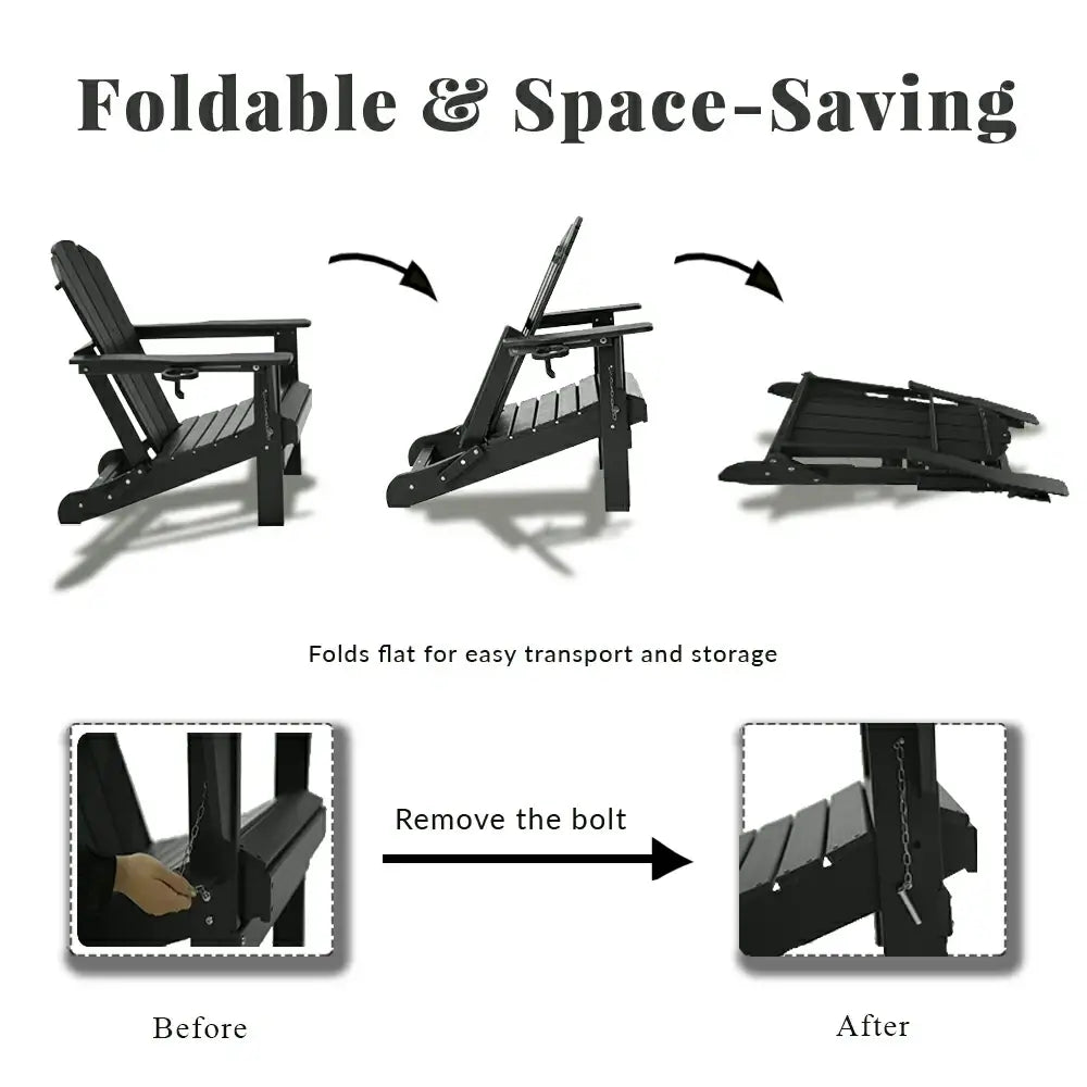 Domi Outdoor Living Adirondack Chairs#color_black