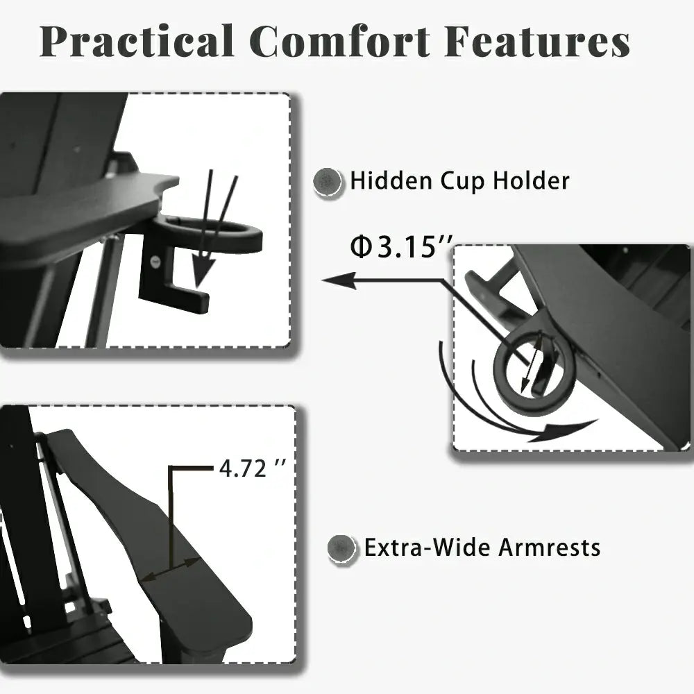 Domi Outdoor Living Adirondack Chairs#color_black