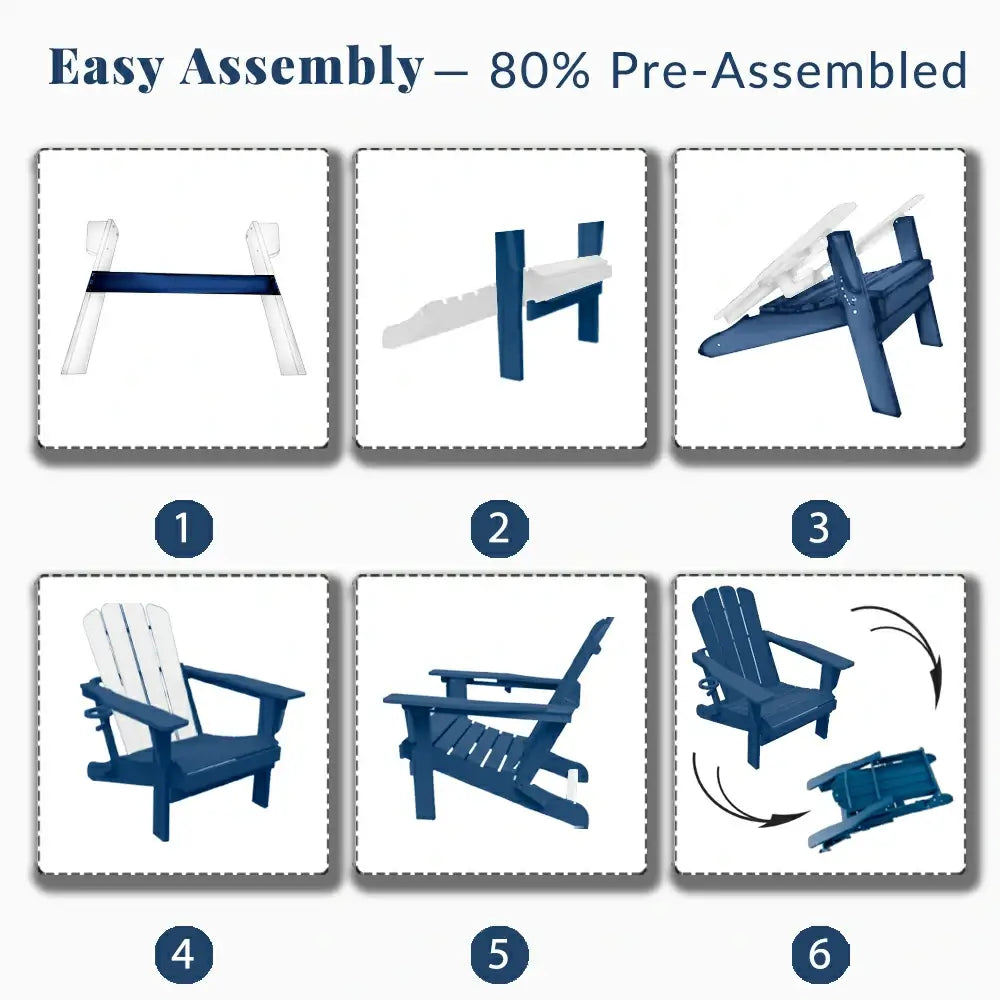 Domi Outdoor Living Adirondack Chairs#color_dark blue