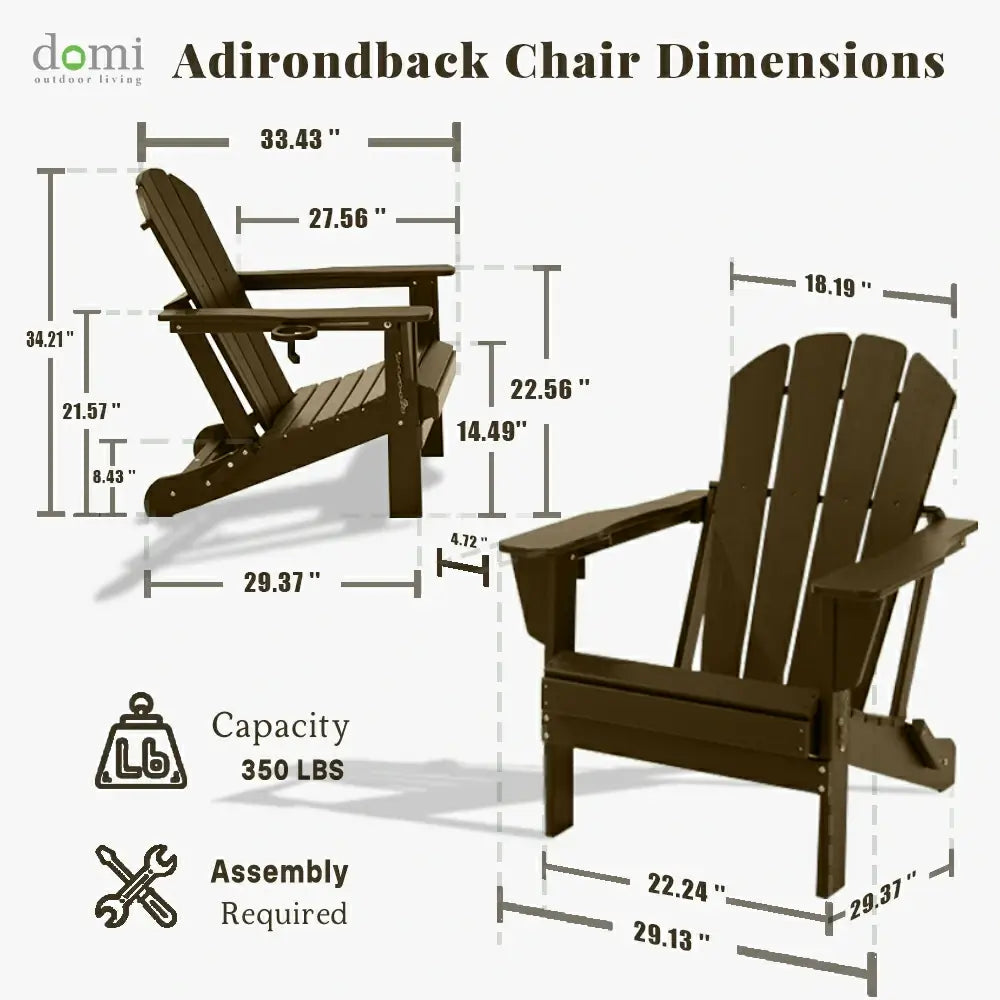 Domi Outdoor Living Adirondack Chairs#color_black