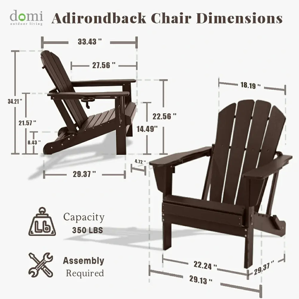 Domi Outdoor Living Adirondack Chairs#color_black