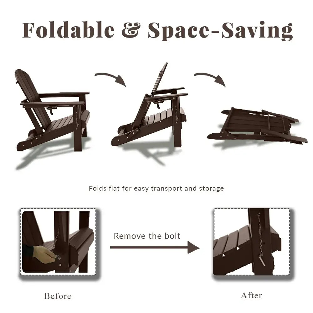 Domi Outdoor Living Adirondack Chairs#color_brown