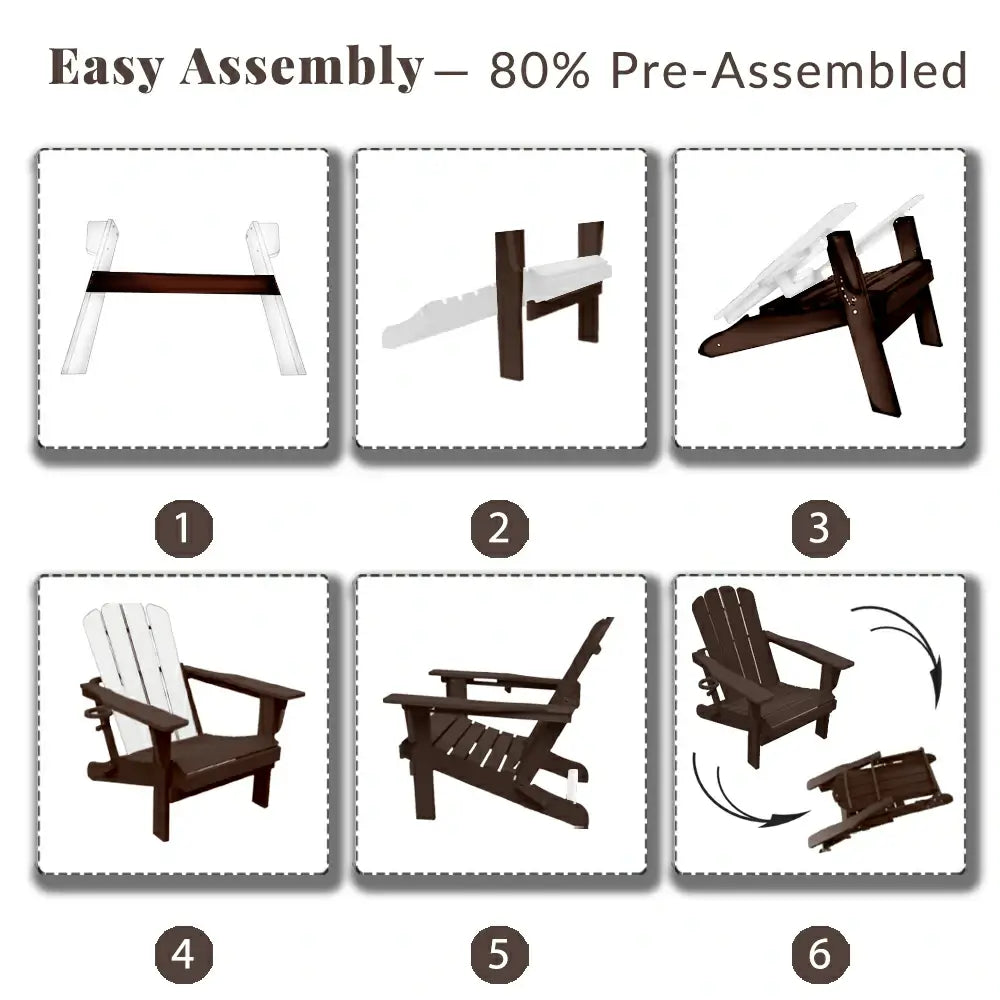 Domi Outdoor Living Adirondack Chairs#color_brown