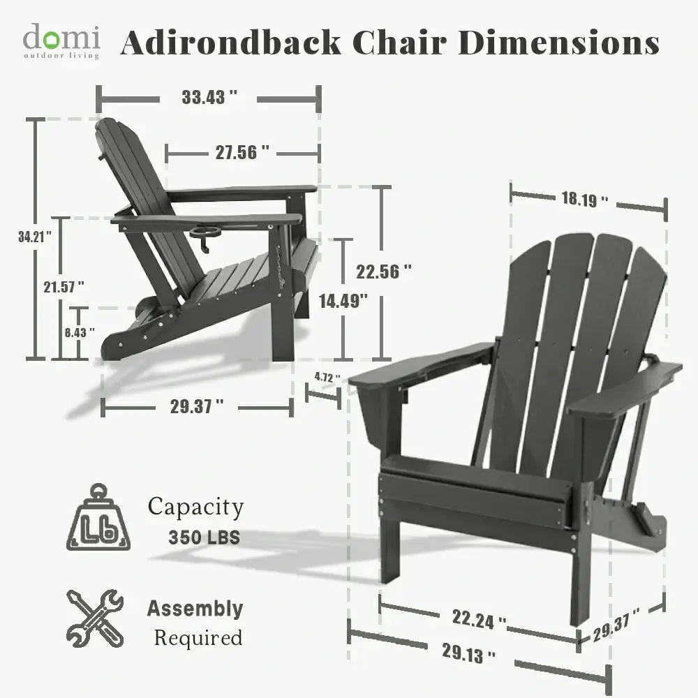 Domi Outdoor Living Adirondack Chairs#color_gray