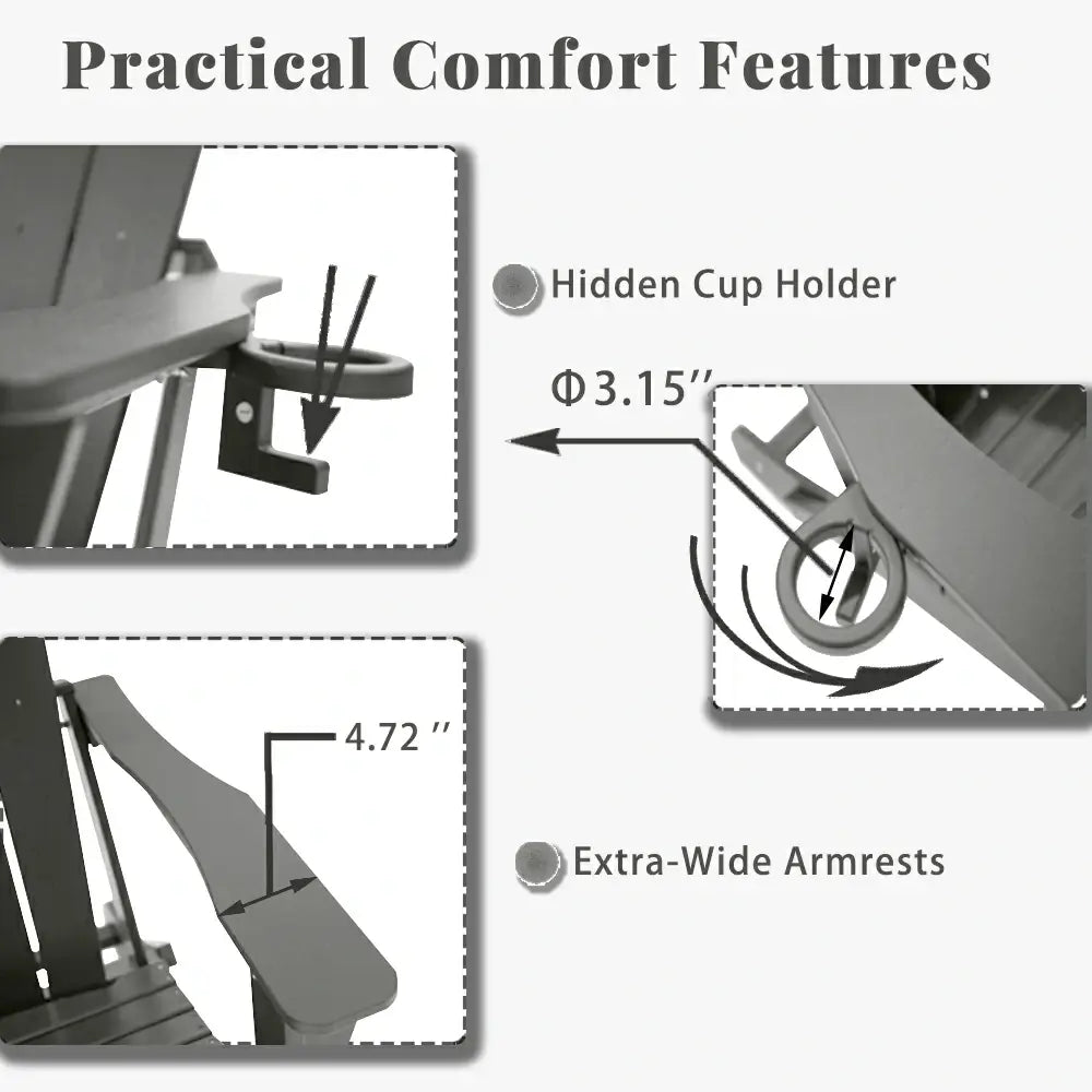 Domi Outdoor Living Adirondack Chairs#color_gray