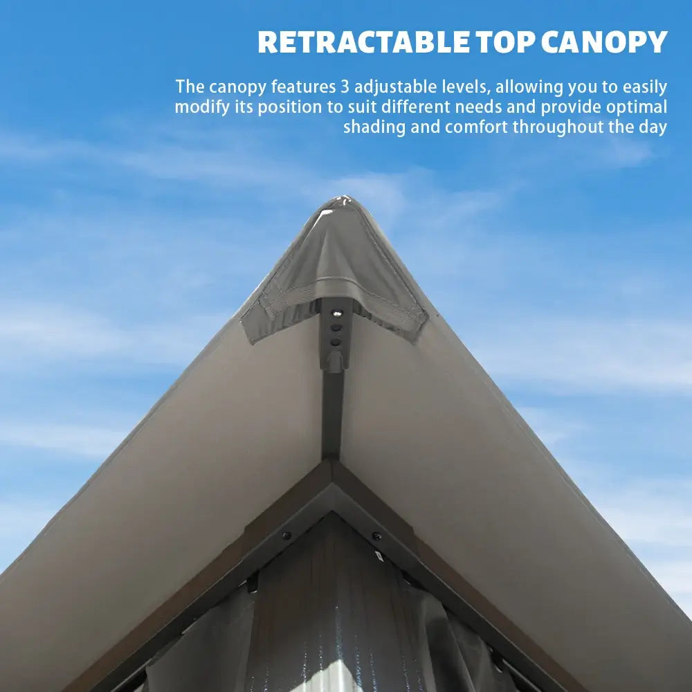 Domi Double Roof Soft Top Canopy Gazebo #size_10'x14'