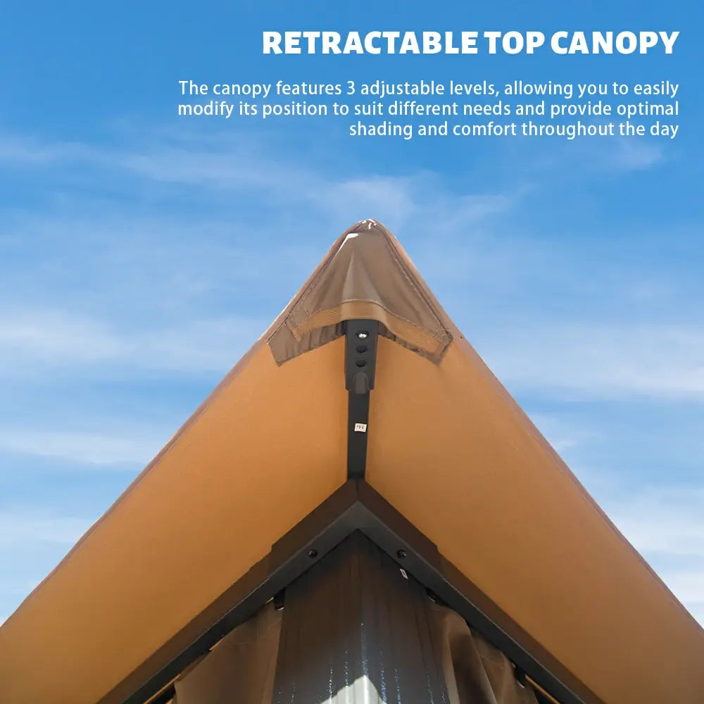 Domi Double Roof Soft Top Canopy Gazebo #size_10'x20'