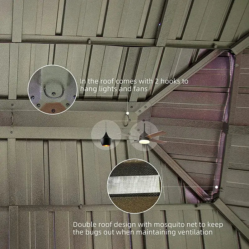 Domi Outdoor Living Hardtop Gazebo#size_10'x12'