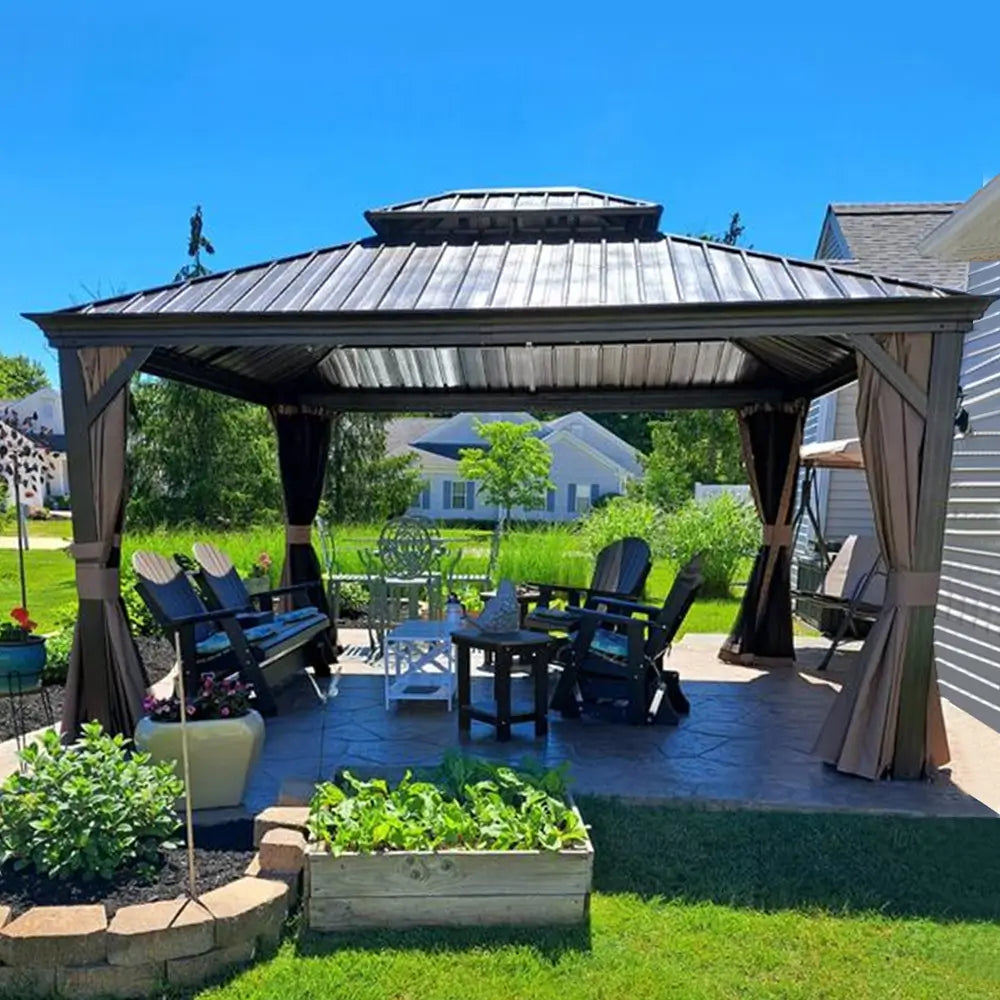 Domi Outdoor Living Hardtop Gazebo#size_10'x14'