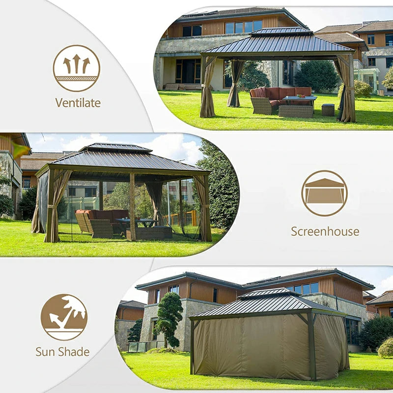 Domi Outdoor Living Hardtop Gazebo#size_10'x14'