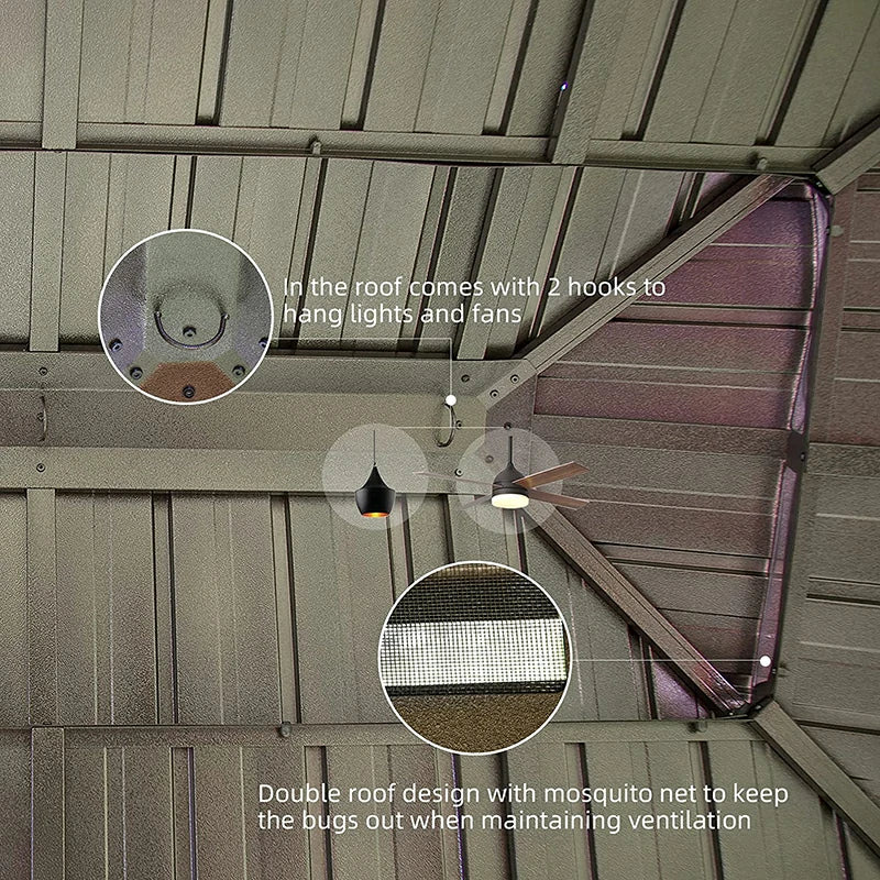 Domi Outdoor Living Hardtop Gazebo#size_10'x14'