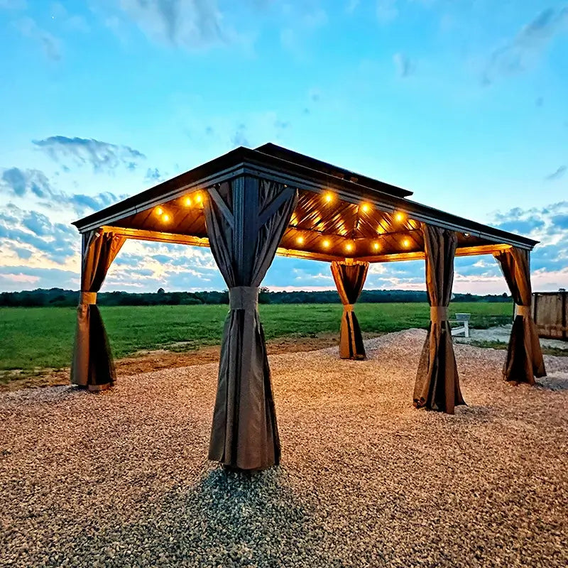 Domi Outdoor Living Hardtop Gazebo#size_12'x18'