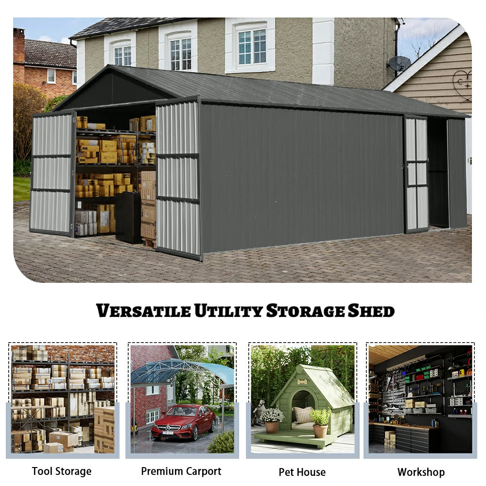 Domi Outdoor Living metal garage storage shed#size_12'x15'
