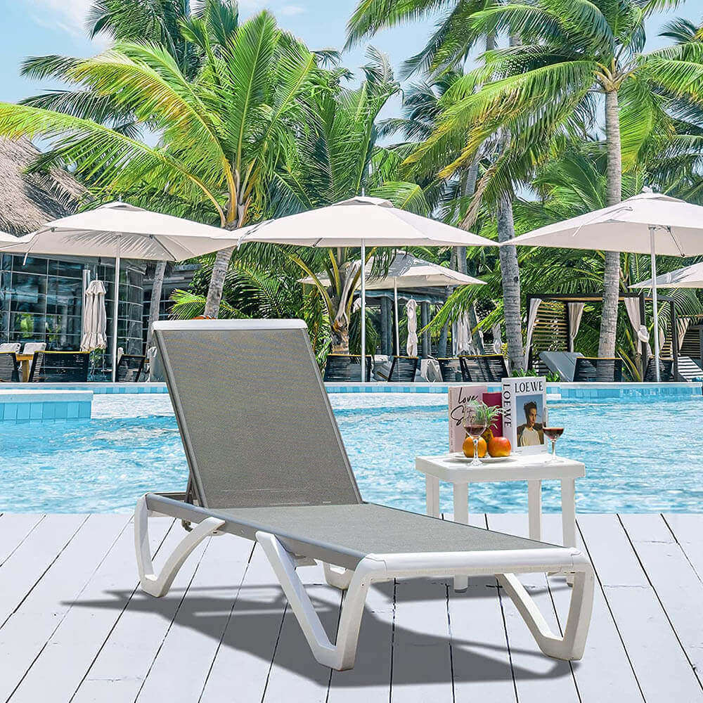 Domi Armless Outdoor Chaise Lounge#color_grey
