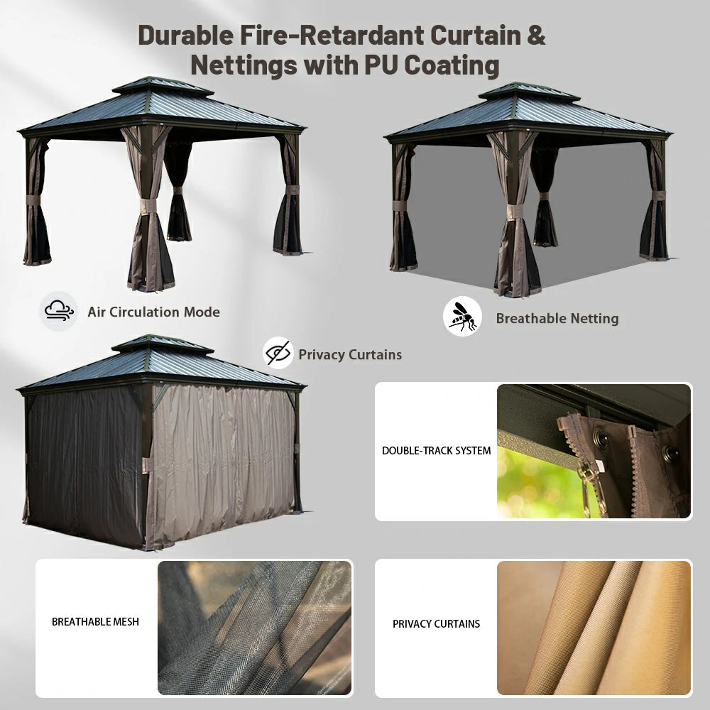 Domi outdoor living Hardtop gazebo#size_10'x12'