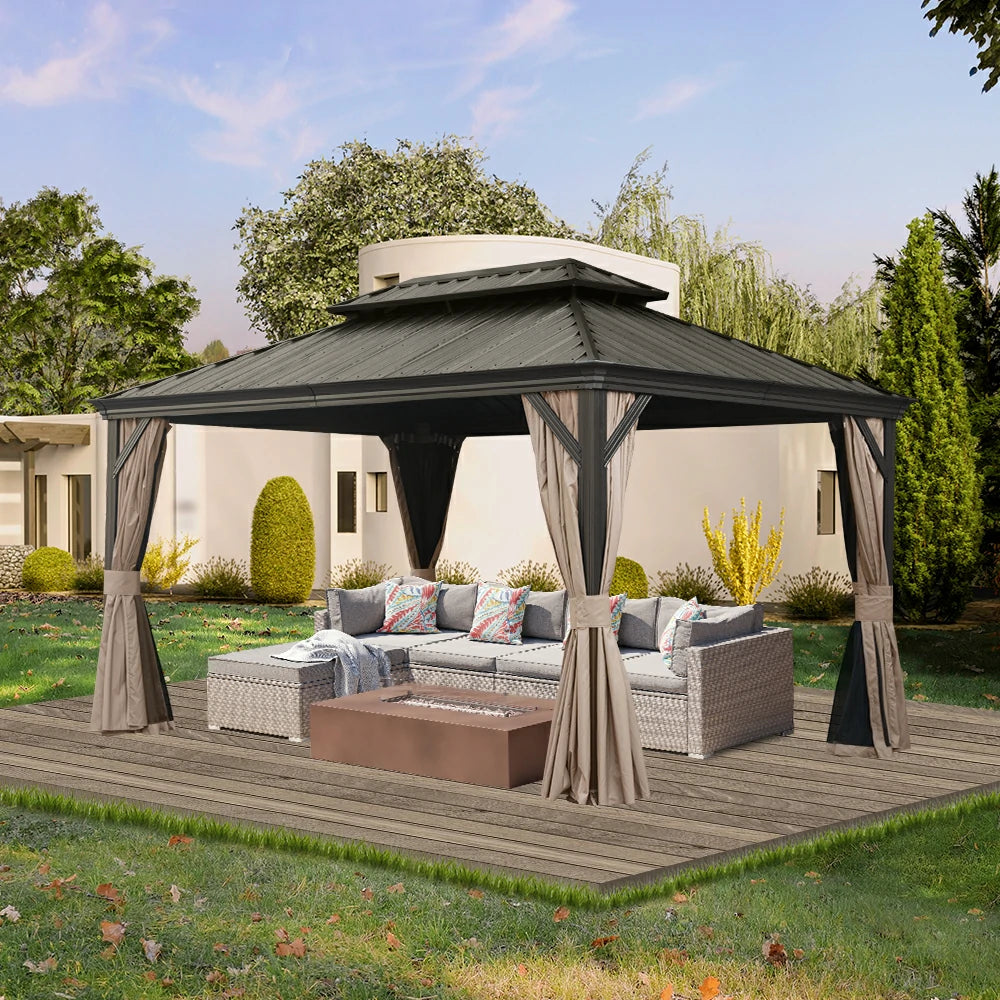 Domi outdoor living Hardtop gazebo#size_10'x14'