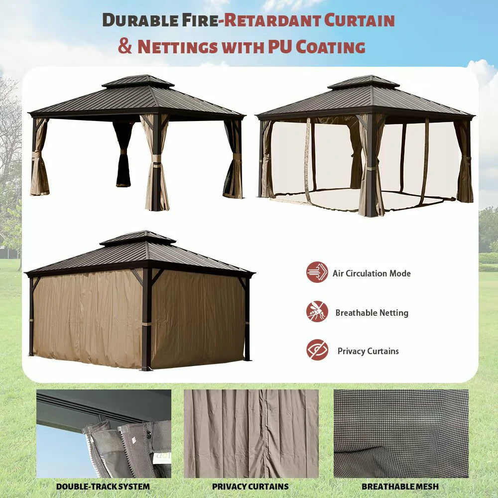 Domi outdoor living Hardtop gazebo#size_10'x14'