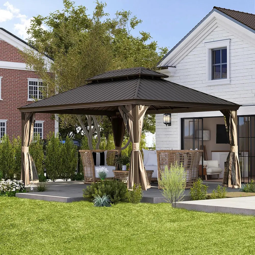 Domi outdoor living Hardtop gazebo#size_10'x14'