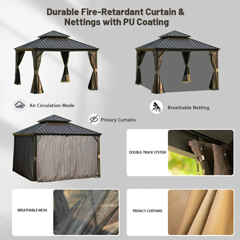 Domi outdoor living Hardtop gazebo#size_12'x12'