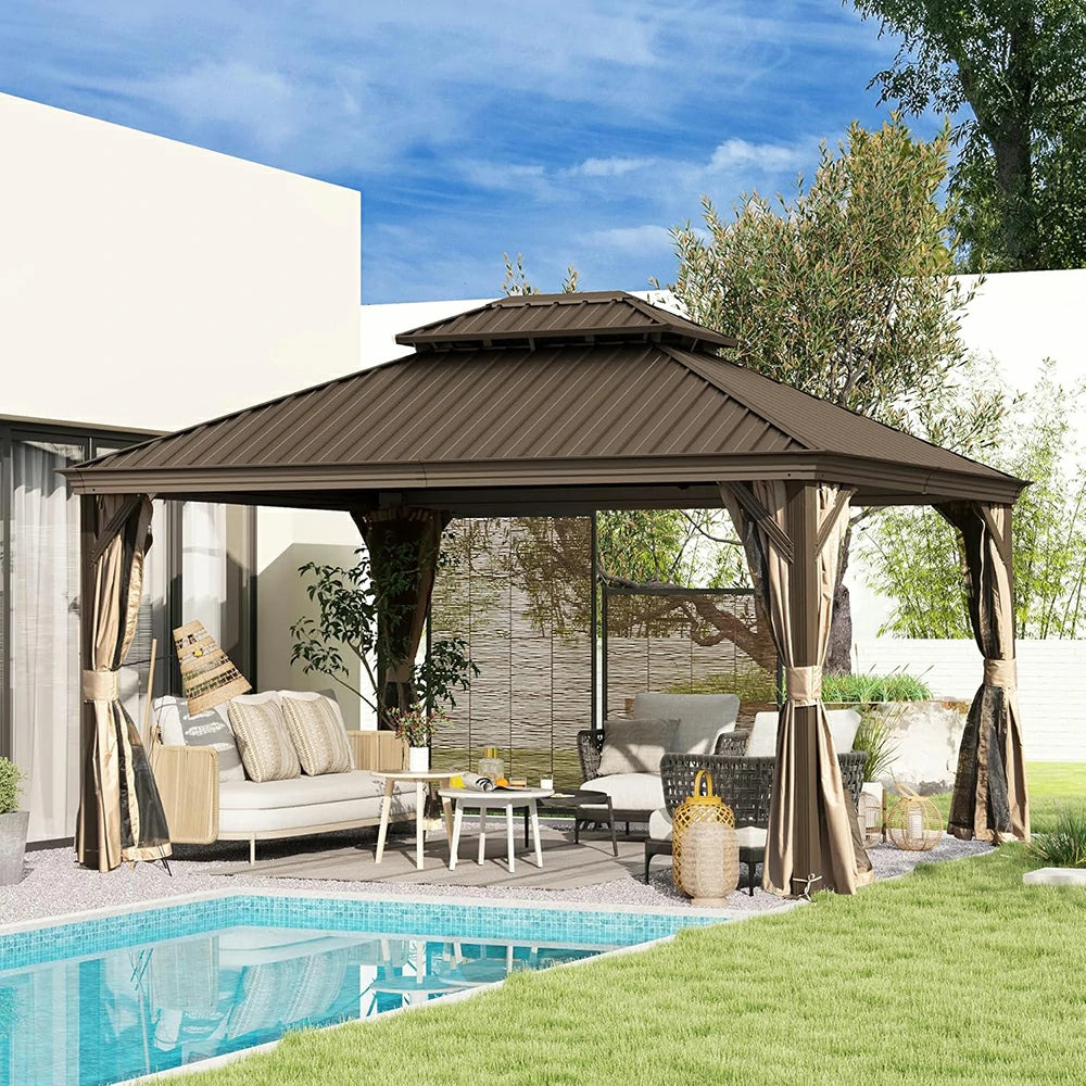 Domi outdoor living Hardtop gazebo#size_12'x14'