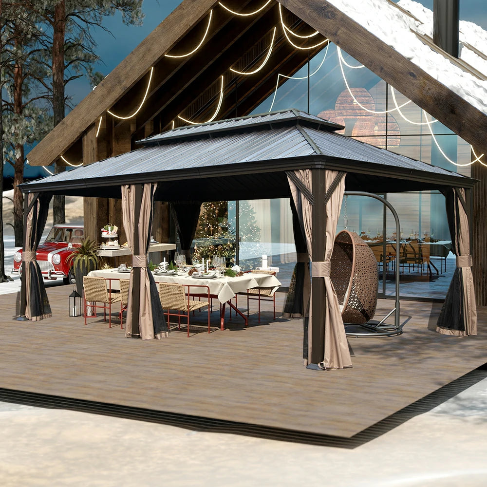 Domi outdoor living Hardtop gazebo#size_12'x18'