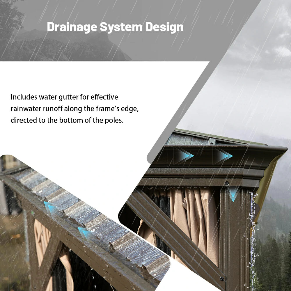 Domi outdoor living Hardtop gazebo#size_12'x20'