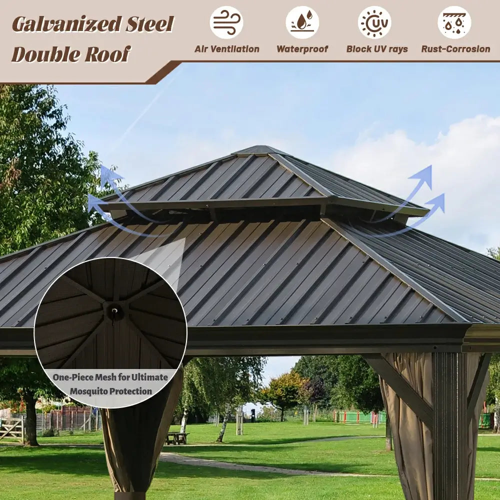 Domi outdoor living Hardtop gazebo#size_13'x13'
