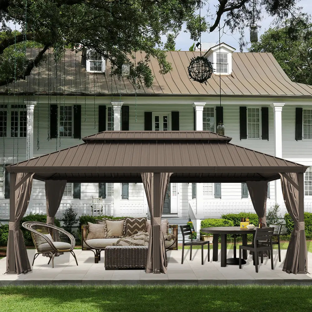 Domi outdoor living Hardtop gazebo#size_14'x22'