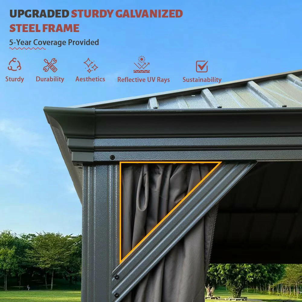 Domi outdoor living Hardtop gazebo#size_10'x14'