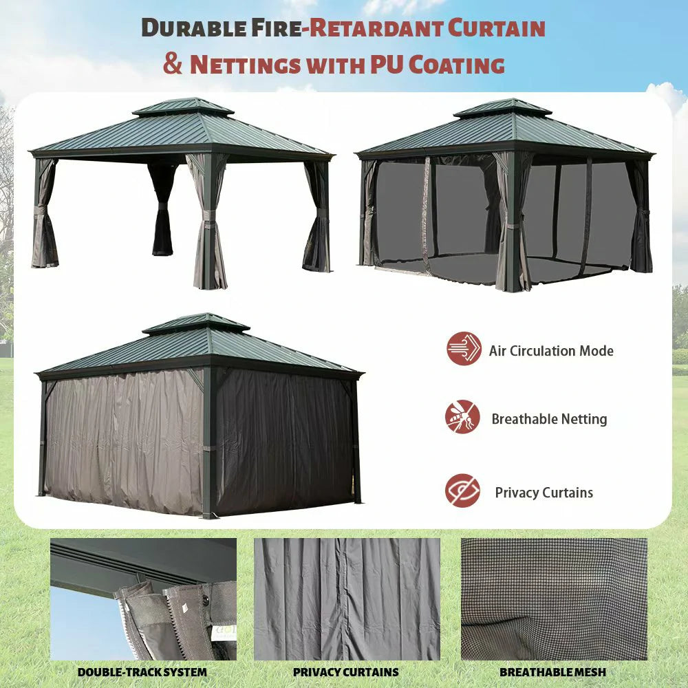 Domi outdoor living Hardtop gazebo#size_10'x14'