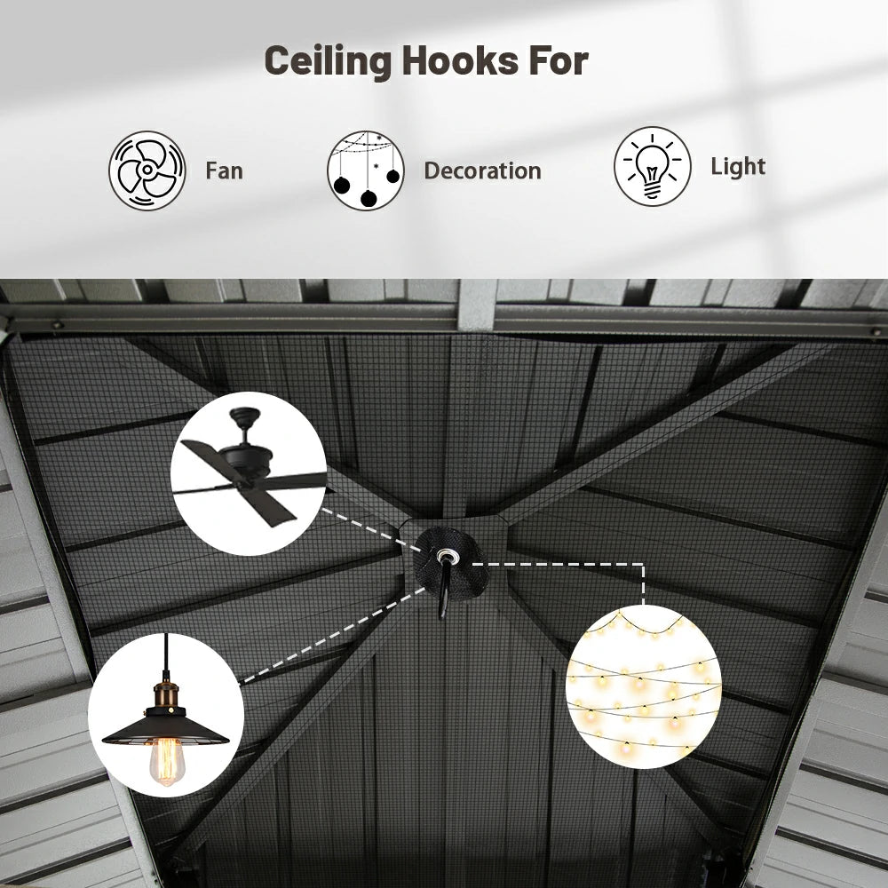 Domi outdoor living Hardtop gazebo#size_12'x12'