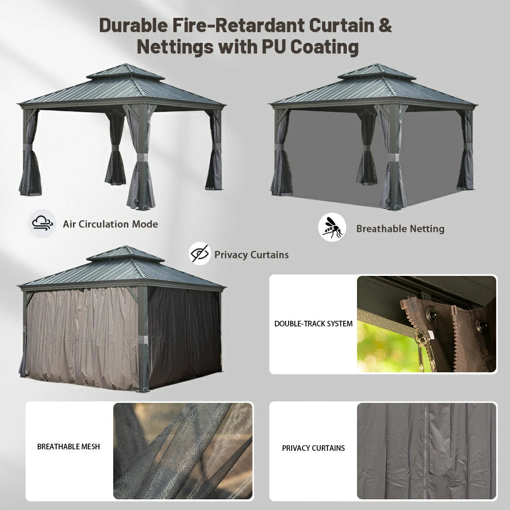 Domi outdoor living Hardtop gazebo#size_12'x12'