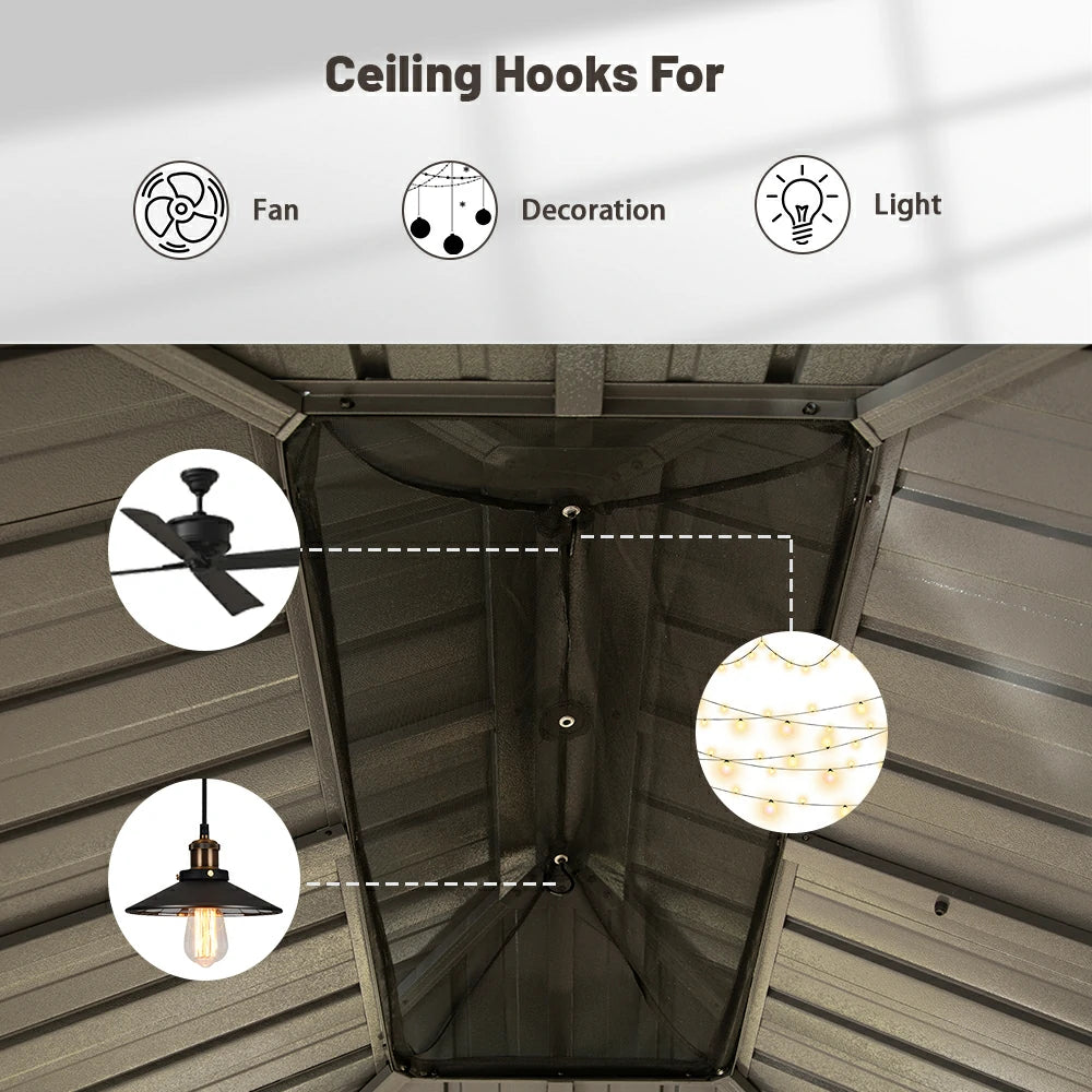 Domi outdoor living Hardtop gazebo#size_12'x16'