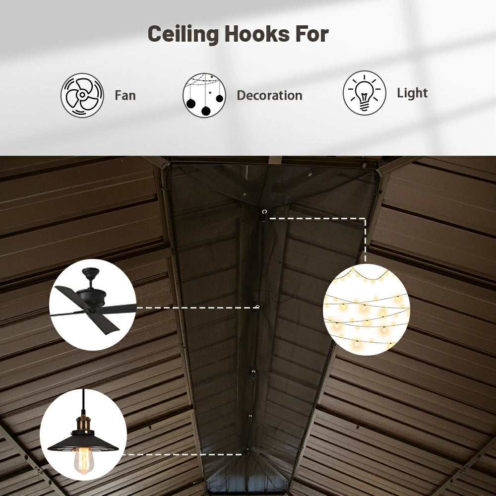 Domi outdoor living Hardtop gazebo#size_12'x18'